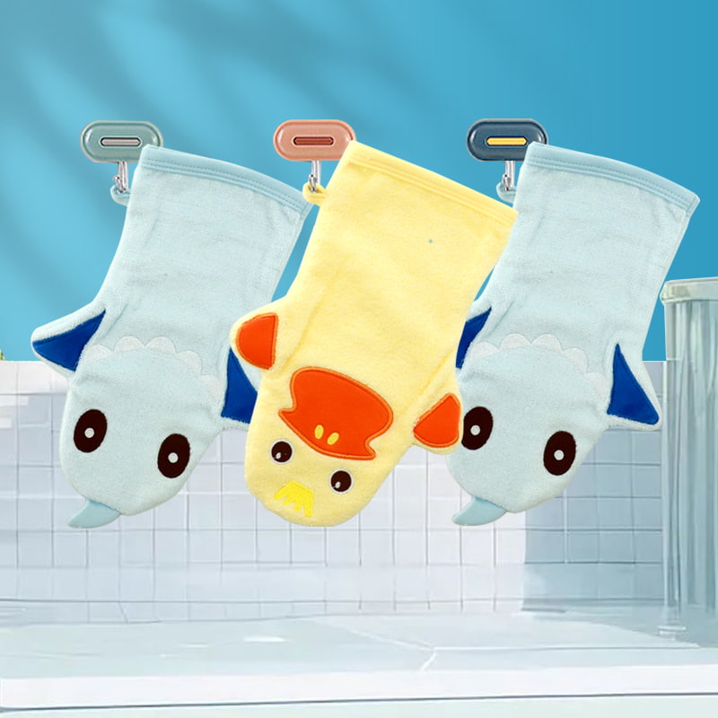 Závěsný ručník na ruce zesílená panenka savý rychleschnoucí nelínající malý čtvercový ručník dětský ručník kreslený měkký